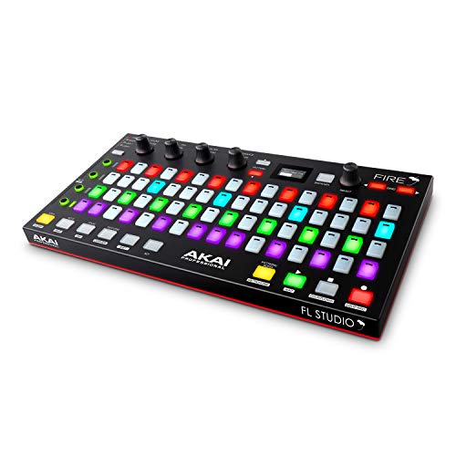 AKAI Professional Fire (mit Software Paket) - USB Midi Keyboard Controller mit FL Studio, RGB LED, Drum Pad, inklusive FL Studio Fruity Edition Software