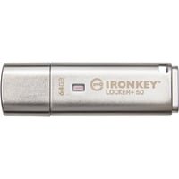 Kingston 64GB IronKey Locker Plus 50 AES Encrypted, USBtoCloud