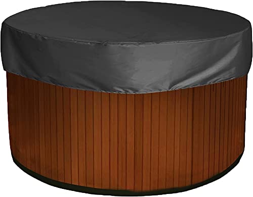 DYHQQ Runde Whirlpool-Abdeckung Spa-Abdeckung Wasserdicht Outdoor 210D Schwimmbadabdeckung Hot Tub Protector für Badewanne/Bubble Message Spa,200x30cm