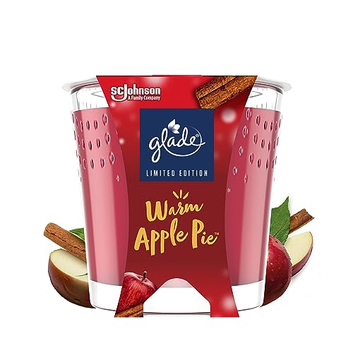 Glade (Brise) Duft-Kerze im Glas, Warm Apple Pie, mit ätherischen Ölen angereichert, 6er Pack (6x129 g)