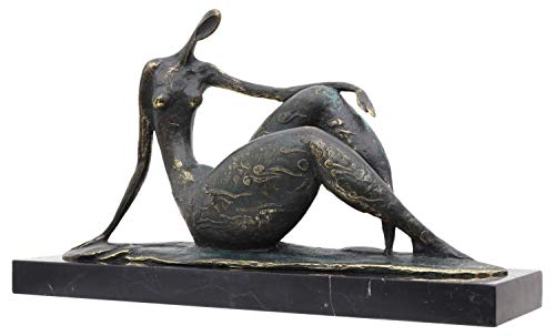 aubaho Bronzeskulptur Frau Erotik erotische Kunst Antik-Stil Bronze Figur Statue 44cm