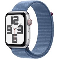 Apple Watch SE (2. Gen) LTE 44mm Alu Silber Sport Loop Winterblau