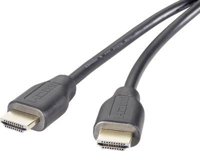 SpeaKa Professional HDMI Anschlusskabel 2.00 m Audio Return Channel, vergoldete Steckkontakte Black [1x HDMI-Stecker - 1x HDMI-Stecker] (SP-9024560)