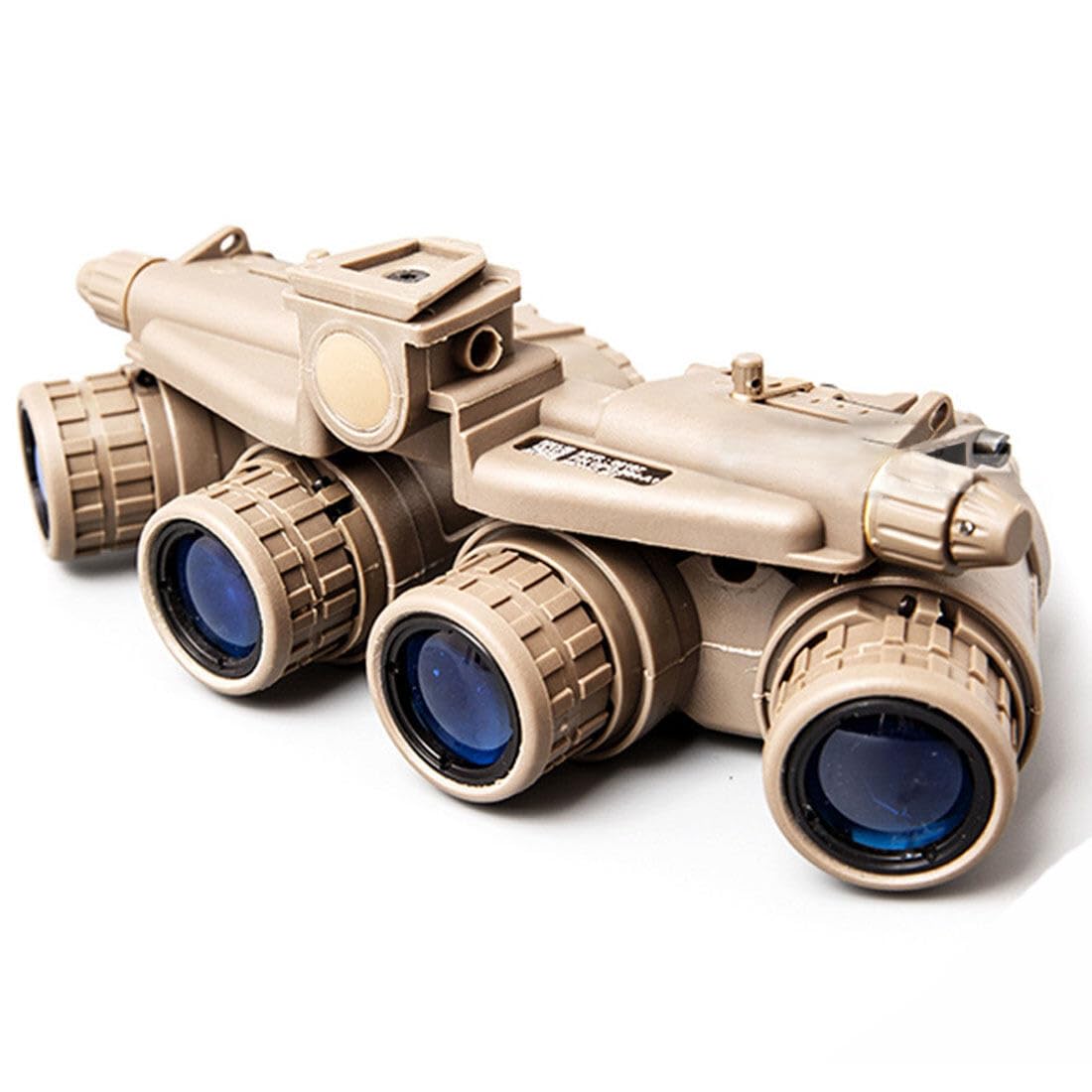 SUNDARE Nachtsichtgerät, Vier-Rohr-Binokular Nachtsichtbrille, Militär Helmbrille GPNVG18 Nachtsichtgerät für Beobachtung und Patrouille, Nachtsichtbrille für Erwachsene (Braun)