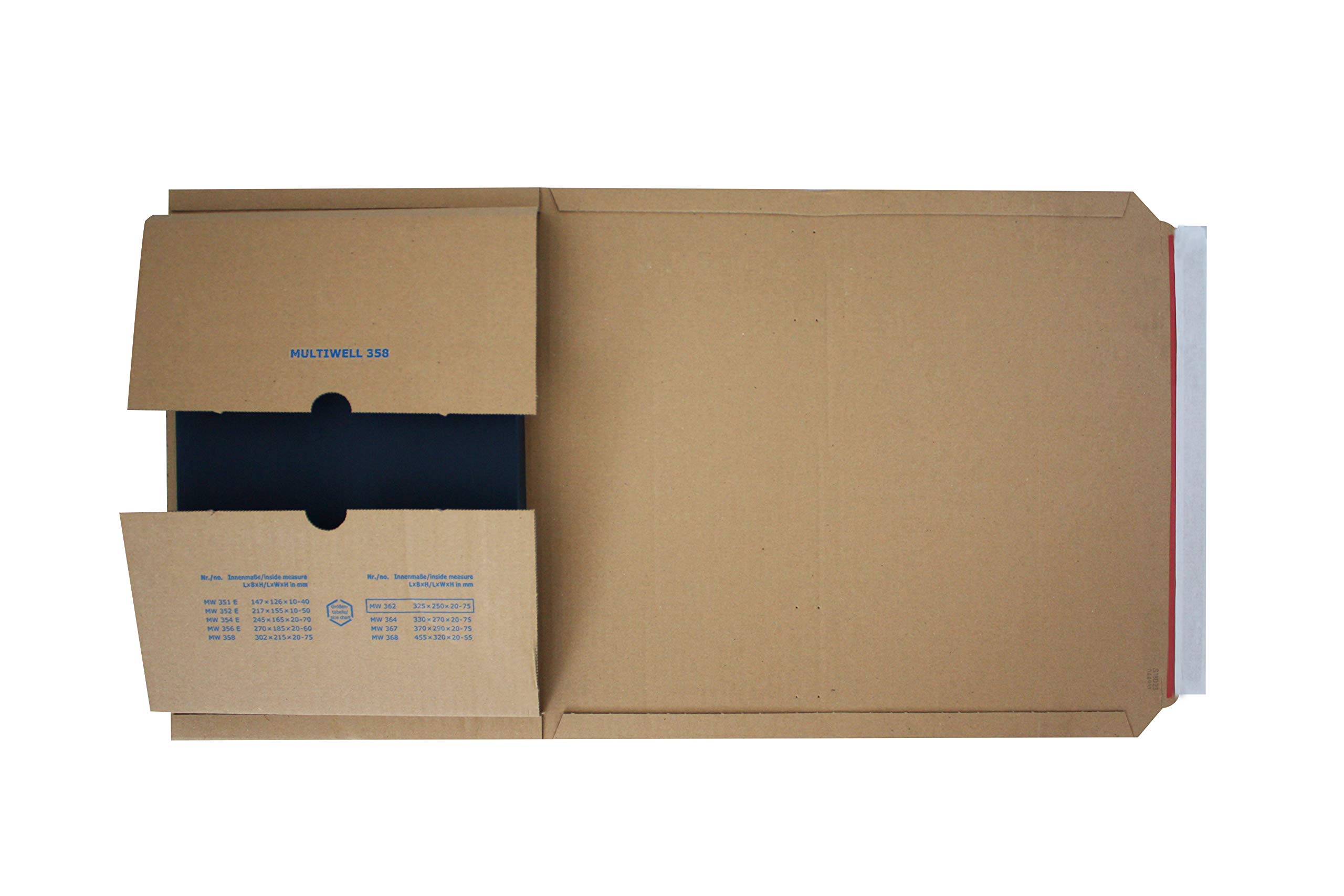 Carte Dozio - Boxen aus Karton mit variabler Höhe - F.to int. mm 325x250x20/75-25 Stück pro Packung.