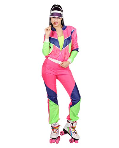 Horror-Shop Trainingsanzug Damenkostüm im 80er Jahre Stil für Karneval 40