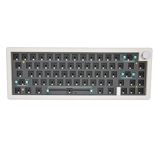 Zunate 67 Tasten DIY Hotswap Tastatur Kit, Modulare Mechanische RGB DIY Tastatur mit PCB Panel, Unterstützt 3 Pin und 5 Pin Schalter, 3 Modus Verbindung, für, für iOS, für (Weiss)