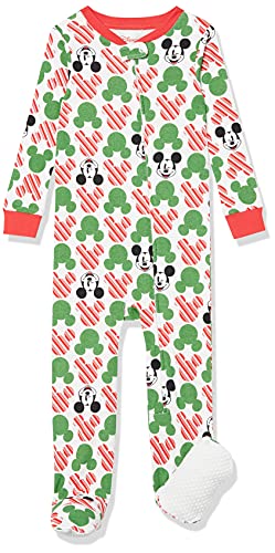 Amazon Essentials Baby Unisex Disney Star Wars Marvel Footed Infant-and-Toddler-Sleepers, Mickey Holiday, 2 Jahre