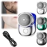 2023 New Upgrade Powerful Storm Shaver Men's Electric Shavers,Rechargeable USB Electric Shaver Pocket Size Wet and Dry (Silver)