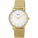 Boccia Damen Analog Quarz Uhr mit Edelstahl Armband 3281-06