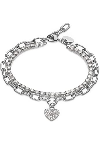 Damen-Armband Edelstahl 71 Zirkonia Guido Maria Kretschmer silber