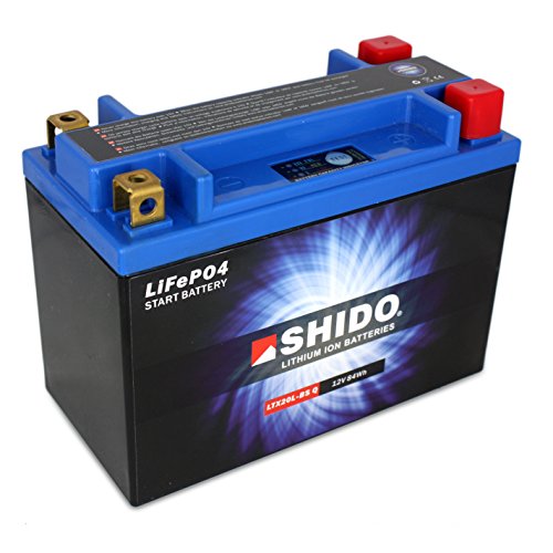 Batterie Shido Lithium LTX20L-BS / YTX20L-BS Quattro, 12V/18AH (Maße: 175x87x155) für Harley Davidson FXDWG 1584 Dyna Wide Glide Baujahr 2012