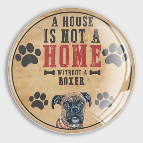 Evans1nism Kühlschrank-Glas-Magnete mit Aufschrift "A House Is Not A Home Without A Boxer", kleine Magnete für Hundeliebhaber, lustige Magnete für Hundeliebhaber, Geschenk, bunt, für Kühlschrank,