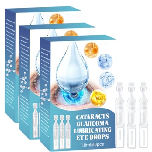 Feuchtigkeitsspendende Augentropfen Gegen Katarakt Und Glaukom, Antioxidative Augentropfen Für Trockene Augen, Befeuchtende Augentropfen (30 Stück/3 Kartons)
