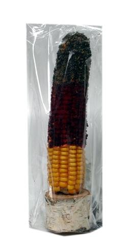 8x Mais am Stiel, 1 M.-kolben dragiert mit Gemüse und Blüten, Nagerfutter