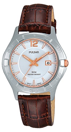 Pulsar Damen-Armbanduhr Analog Quarz Leder PH7431X1