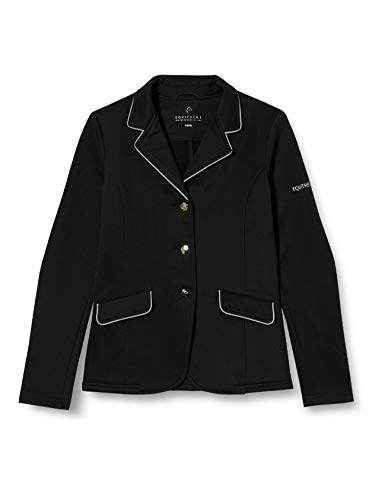 Equi-Theme/Equit'M Unisex's 988480214 Soft Classic Competition Jacke, schwarz/grau, Paspelierung, One Size, 988480214