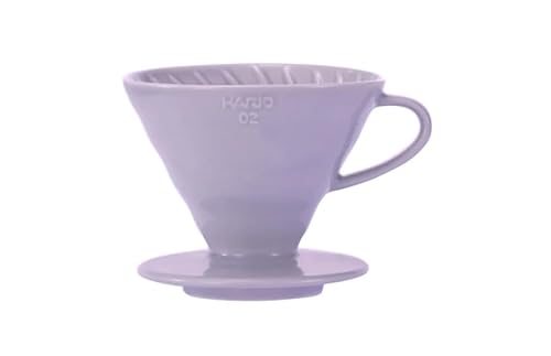 Hario V60 Keramik-Kaffeetropfer, Violett meliert, Größe 02