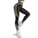 Leoyee Damen Sports Leggings Yogahose Nahtlose High Waist Training Hip-up Fitnesshose Workout Laufhose