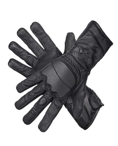 MOG Master of Gloves Guide CPN 6505 schnittfeste Stichschutz-Handschuhe Schnittschutz-Level F aus Leder mit Metall-Mesh und TPR Schlag-Schutz; für Einsatzkräfte, Sicherheit, Zoll, Polizei