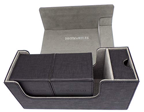 docsmagic.de Premium Magnetic Tray Long Box Black Small + 2 Flip Boxes - Schwarz