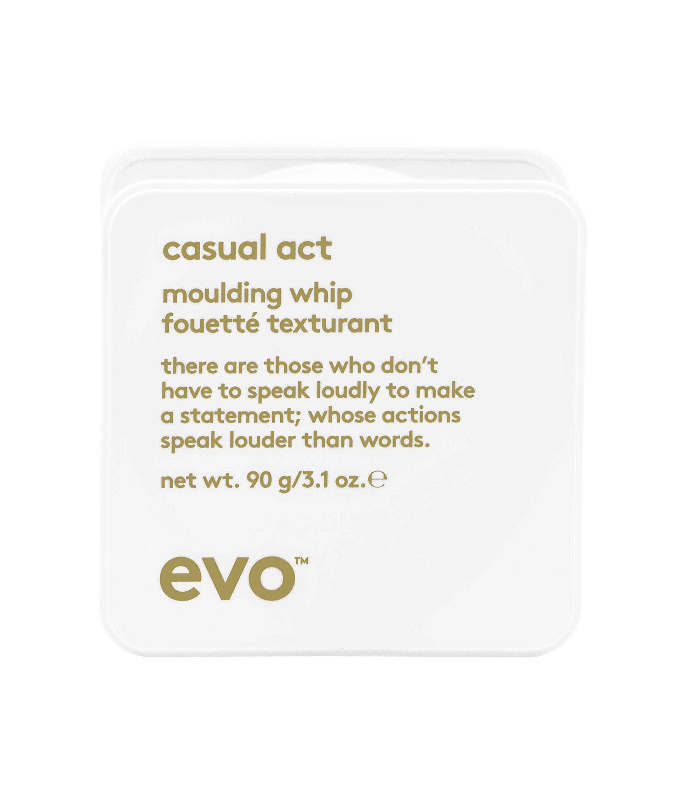 EVO casual act moulding whip, Styling-Creme für alle Haartypen, kurze bis mittlere Länge, für flexiblen Halt und Glanz, vegan, ohne Sulfate, 90 g