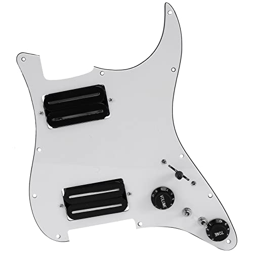 GANMEI Doppelspulen-E-Gitarren-Pickguard-Tonabnehmer, Geladen, Vorverdrahtete Kratzplatte, 3-Segment-Schalter, Geeignet für ST-Gitarre