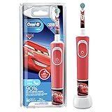 Oral-B Kids Cars Elektrische Zahnbürste/Electric Toothbrush für Kinder ab 3 Jahren, 2 Putzmodi für Zahnpflege, extra weiche Borsten, 1 Stück, rot (Design kann variieren)
