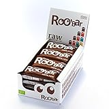 ROO'BAR Kakao & Cashew (ohne Nibs) - 16 Stück (16x 50g) - Rohkost-Riegel mit Superfoods (bio, vegan, glutenfrei, roh)