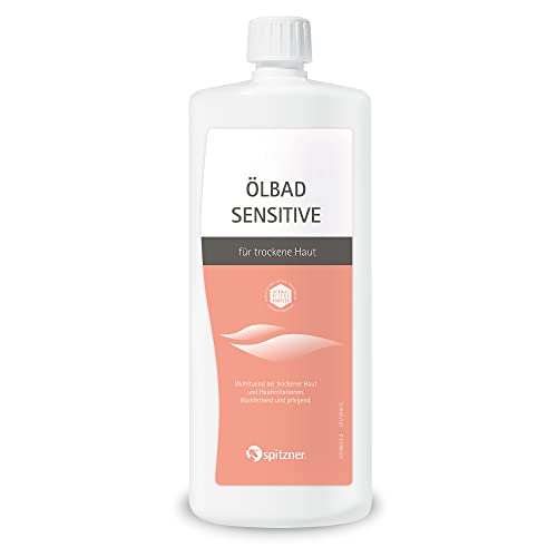 Spitzner Ölbad Sensitive 1000 ml – dermatologisch getestetes Ölbad für trockene Haut, intensiv rückfettend, hergestellt in Arzneibuchqualität