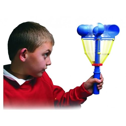 Henbea Tragbares Hand-Anemometer, analoges Instrument zur Messung der Windgeschwindigkeit für Kinder, Beaufort-Skala bis 11 m/s, ohne Batterien, 2er-Pack (I0880/2)