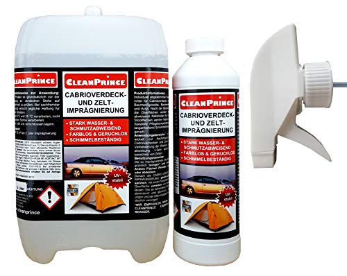 CleanPrince 5500 ml Cabrioverdeck- und Zelt-Imprägnierspray 5,5 Liter Cabrio Cabriolet Cabrioimprägnierung