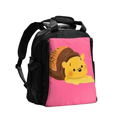 GXGZ Wickeltasche Rucksack Winnie The Pooh Multifunktions-Reiserucksack Umhängetasche Umstandswindel Babytasche mit Wickelunterlage