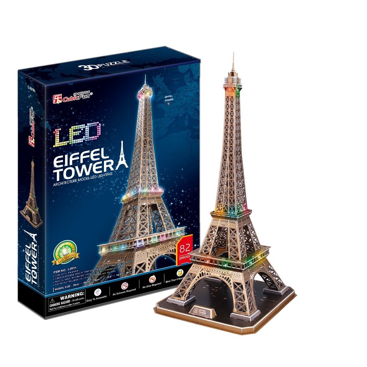 Puzzle 3D LED Eiffel Tower