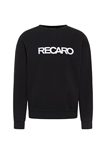 RECARO Sweatshirt Originals | Herren Pullover, Rundhals | 100% Baumwolle | Made in Europe, Farbe:Black, Größe:XS