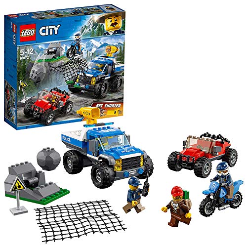 LEGO Konstruktionsspielsteine "Verfolgungsjagd auf Schotterpisten (60172) LEGO City" (297-tlg)