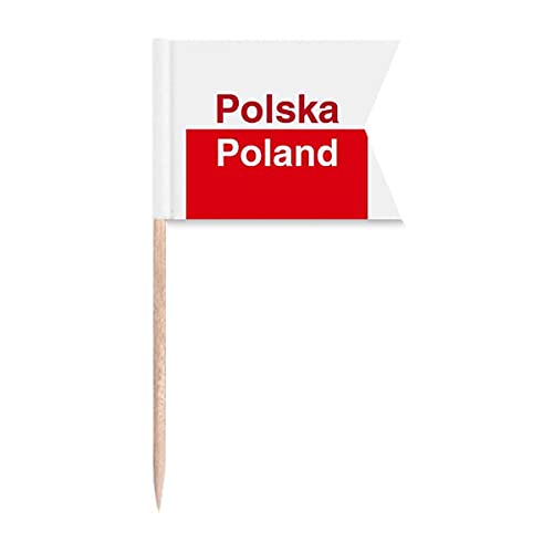 Polnische Nationalflagge Land Englisch Zahnstocher Flaggen Kennzeichnung Markierung für Party Kuchen Lebensmittel Käseplatte