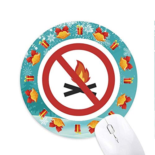 Logo Keine brennenden Feuer Mousepad Rund Gummi Maus Pad Weihnachtsgeschenk