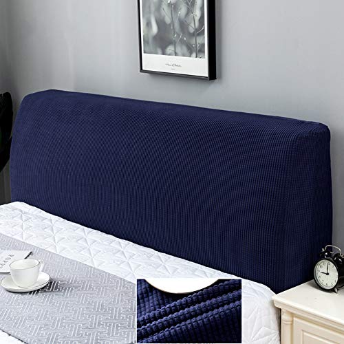 WYJHNL Bezug für Kopfteil für Bett, Kopfteil, elastischer Fell, Schutz für Doppelbett, waschbar, für Dekoration im Schlafzimmer, Blau, 200 – 220 cm