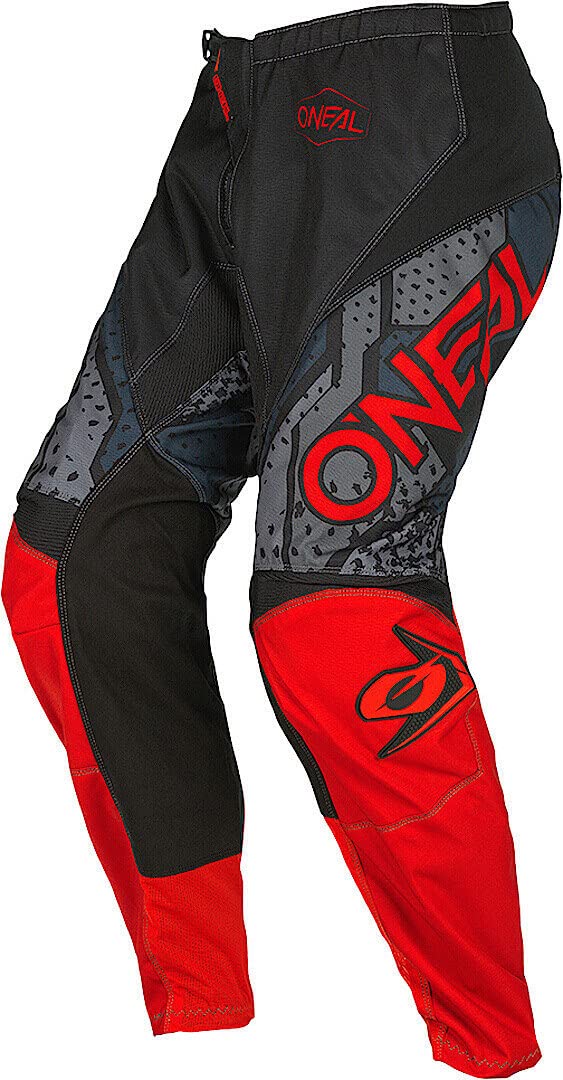 O'NEAL | Motocross-Hose | MTB Enduro MX | Bequeme lockere Passform für maximale Bewegungsfreiheit, Bündchenlose Hosenbeine | Element Pants Shocker V.23 | Erwachsene | Schwarz Rot | Größe 28/44