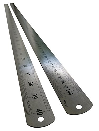 Großes Lineal, 1 m, Metall, Stahl, 100 cm, mit wasserdichter Abdeckung