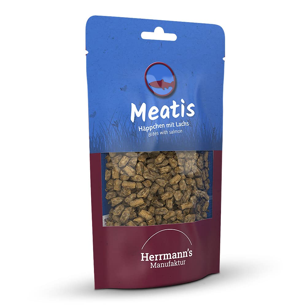 Herrmann's - Meatis Lachs mit Hirse - 6 x 80g - Snacks - Hundefutter