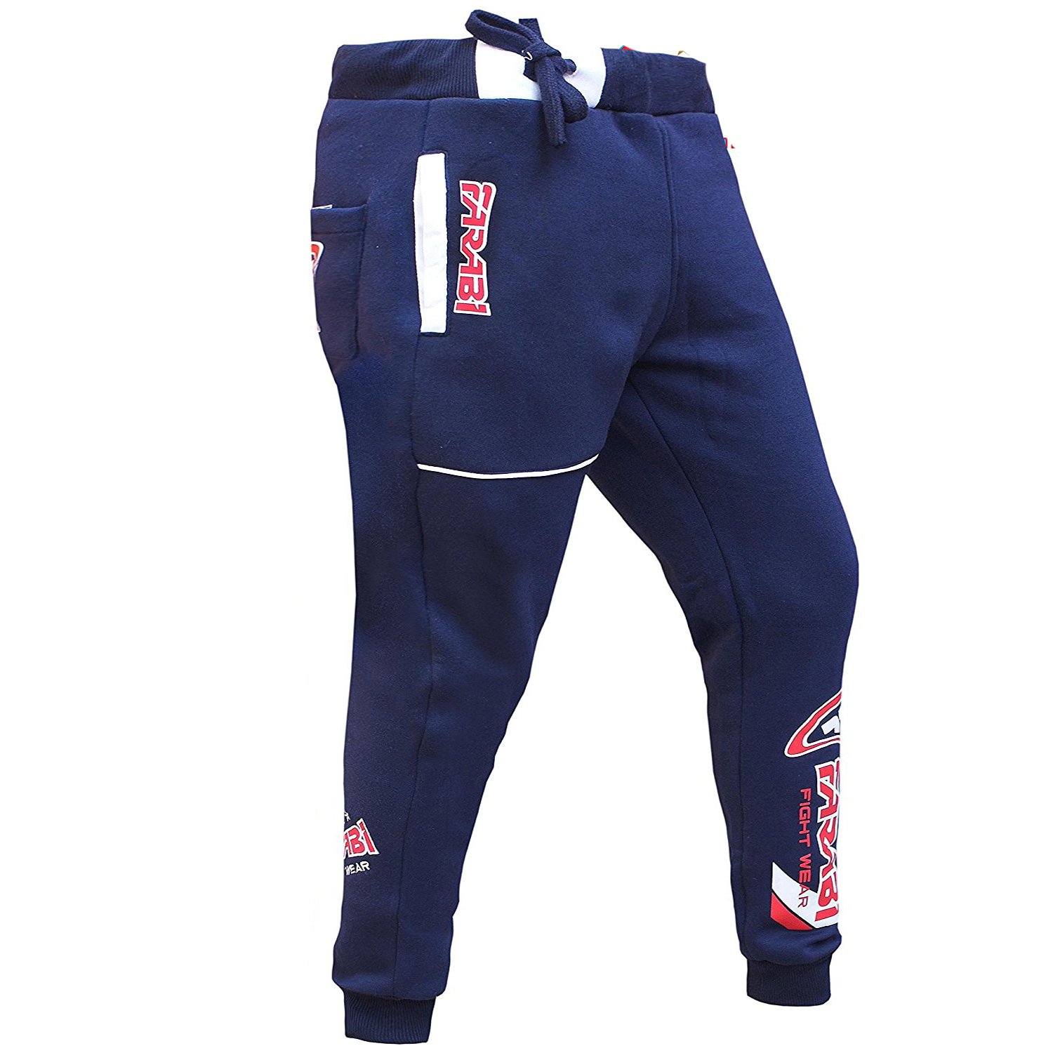 Farabi Fleece Bottom Trouser Jogging Sports Casual Pants Training Navy Blue (XXXX-S)