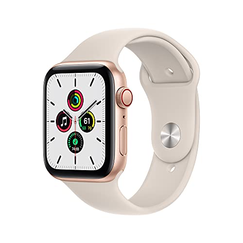 Apple Watch SE (GPS + Cellular, 40MM) - Aluminiumgehäuse Gold mit Sportarmband Polarstern (Generalüberholt)