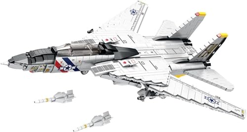 Dassault Rafale Kämpfer Bausteine Set, Kampfflugzeuge Flugzeugbausteine Spielzeug, 2099 Stück Kämpfer Display Modell, Bausteinflugzeugspielzeug für Kinder und Erwachsene, Kompatibel mit Lego (88018)