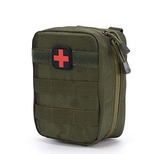 First Aid Tasche, Wasserdichte Erste Hilfe Tasche Mini Leichte Notfalltasche Medizintasche für Camping, Radfahren Outdoor Aktivitäten(Armeegrün)