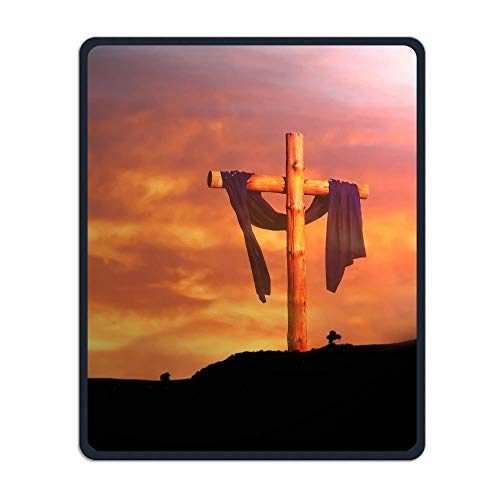 Präzise Nähen und dauerhafte Kreuz am Sonnenuntergang Schaffen Mousepad Wasserdicht Maske und Anti - Rutsch - Basis Forschung Spielen Männer und Frauen für Das Amt Mousepad