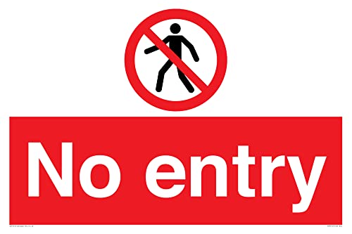 Schild mit Aufschrift"No Entry", 600 x 400 mm, A2L