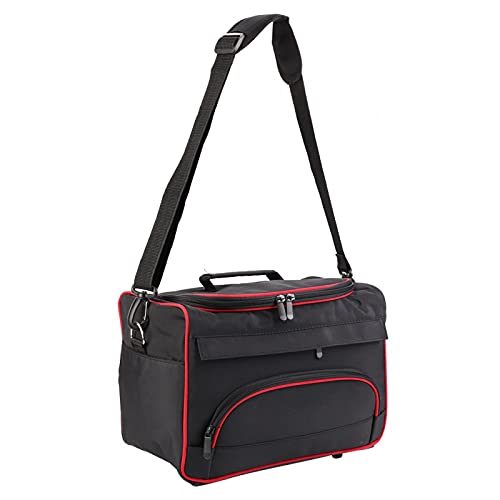 Schwarze Canvas Schultertasche Friseur Tragbare Tasche, Multifunktionshandtasche, für Home Friseur Werkzeugtasche Aufbewahrungstasche für Salon