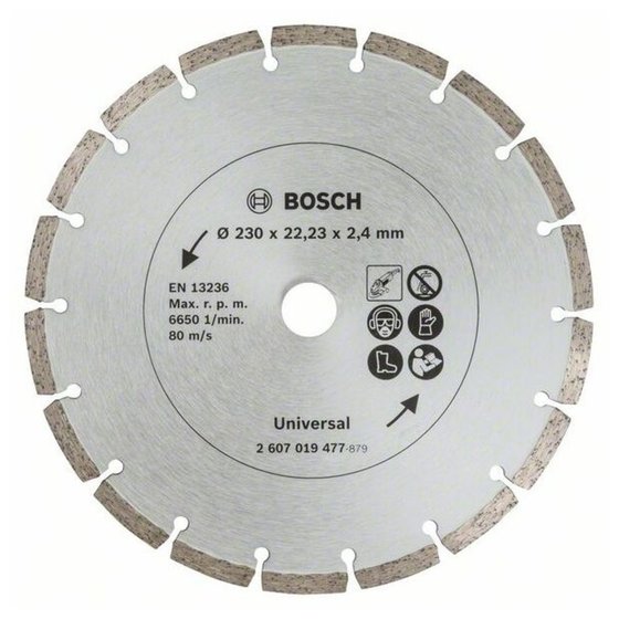Bosch - Diamanttrennscheibe für Baumaterial, Durchmesser: 230mm, 2er-Pack